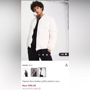 Men’s Cream Puffer Coat